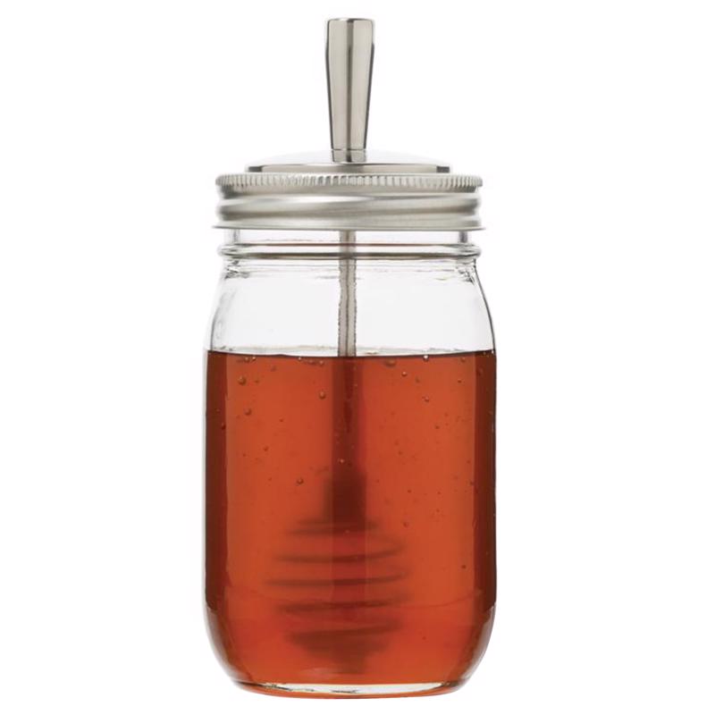 Tapa decorativa para frasco de boca regular Jarware, dispensador de miel, 1 ud.