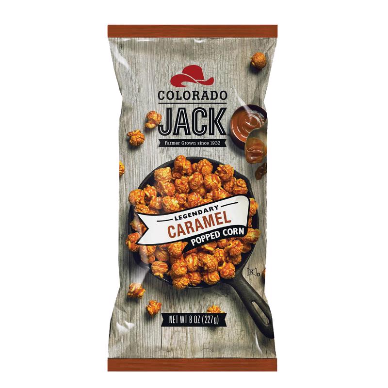 Colorado Jack Legendary Caramel Gourmet Popcorn 8 oz Bagged (Pack of 12)