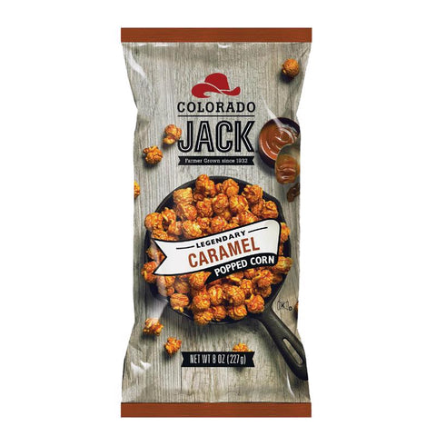 Colorado Jack Legendary Caramel Gourmet Popcorn 8 oz Bagged (Pack of 12)