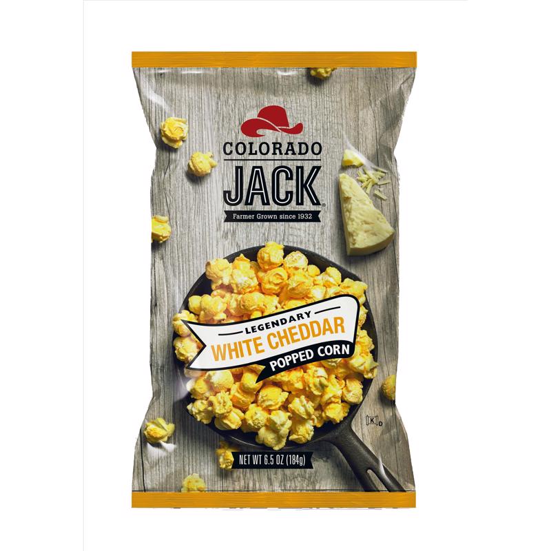Colorado Jack Legendary White Cheddar Gourmet Popcorn 6.5 oz Bagged (Pack of 12)