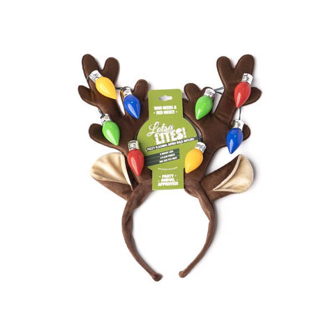 Lotsa Lites LED Antlers Headband 1 pk (Pack of 24)