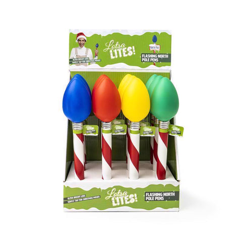 Lotsa Lites Flashing North Pole Pen 1 pk (Pack of 12)