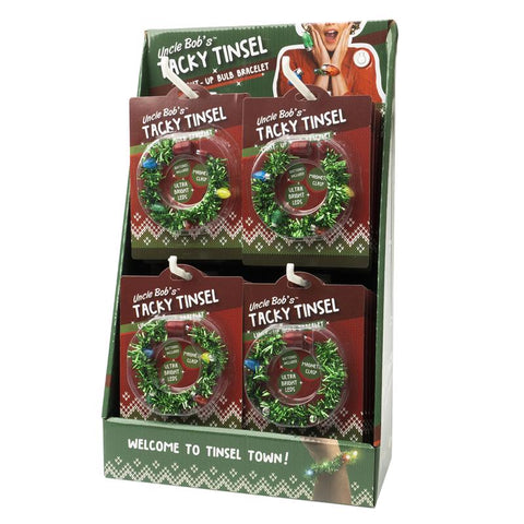 Uncle Bob's Women's Tacky Tinsel Green Bracelet (Pack of 24)