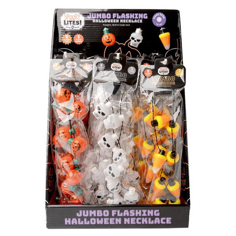 Spooky Lites LED Flashing Halloween Necklace 1 pk (Pack of 24)