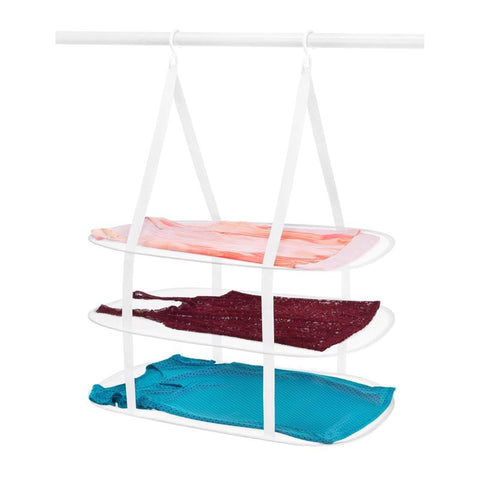 Tendedero de ropa plegable colgante de acero Whitmor de 33 pulg. de alto x 27,25 pulg. de ancho x 19,25 pulg. de profundidad