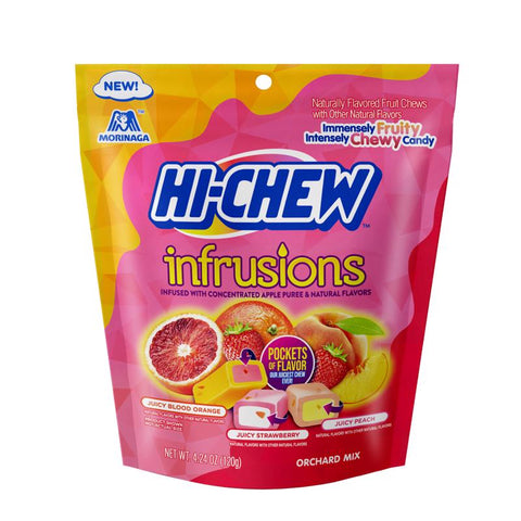 Hi-Chew Infrusions Orchard Mix Blood Orange/Peach/Strawberry Candy 4.24 oz (Pack of 7)