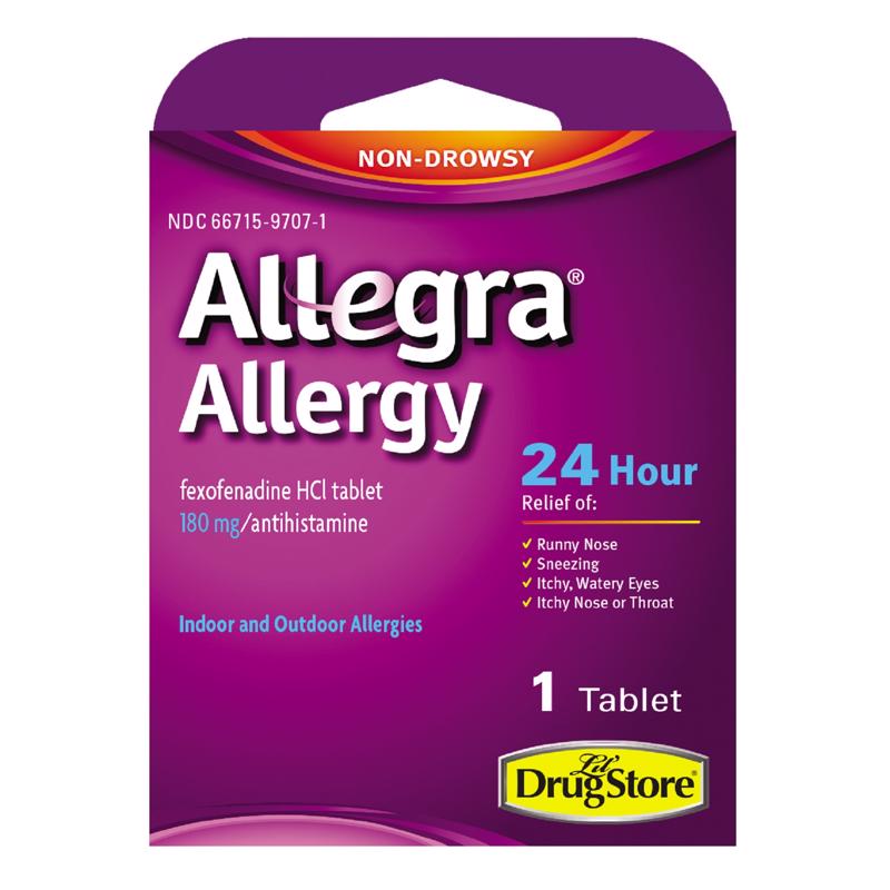 Allegra 180 mg Allergy Relief 1 pk (Pack of 6)