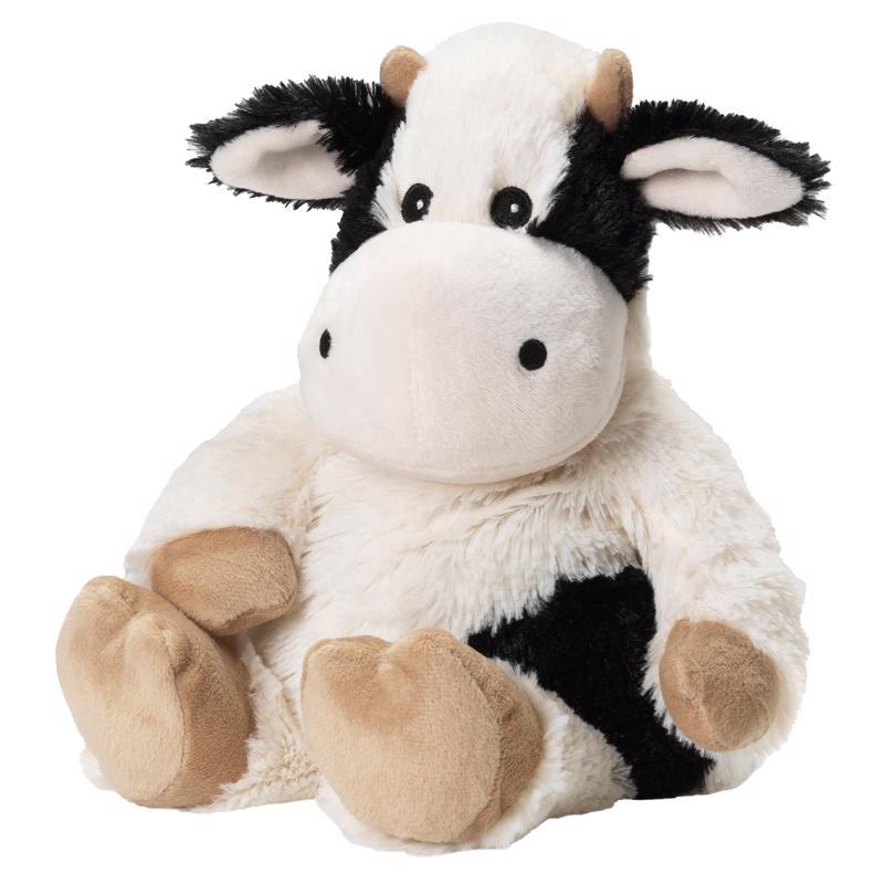Peluche de vaca Warmies negro/blanco