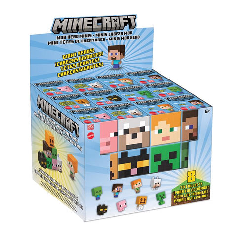 Mattel Minecraft Mob Head Minis Steve Figure Multicolored (Pack of 36)