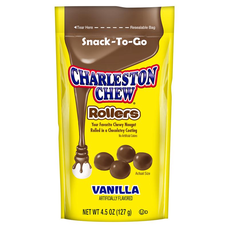 Tootsie Roll Charleston Chew Rollers Vanilla Candy 4.5 oz (Pack of 12)