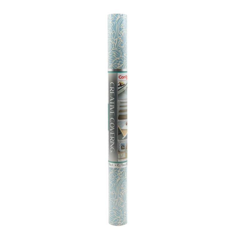 Con-Tact Creative Covering 16 ft. L X 18 in. W Batik Blue Self-Adhesive Shelf Liner (Pack of 6)