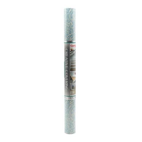 Con-Tact Creative Covering 16 ft. L X 18 in. W Batik Blue Self-Adhesive Shelf Liner (Pack of 6)