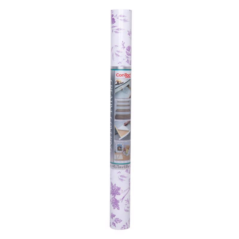 Con-Tact Creative Covering 16 ft. L X 18 in. W Toile Lavender Self-Adhesive Shelf Liner (Pack of 6)