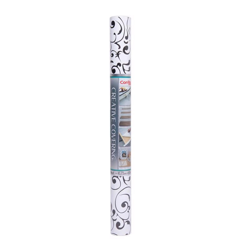 Con-Tact Creative Covering 16 ft. L X 18 in. W Virtu Black Self-Adhesive Shelf Liner (Pack of 6)