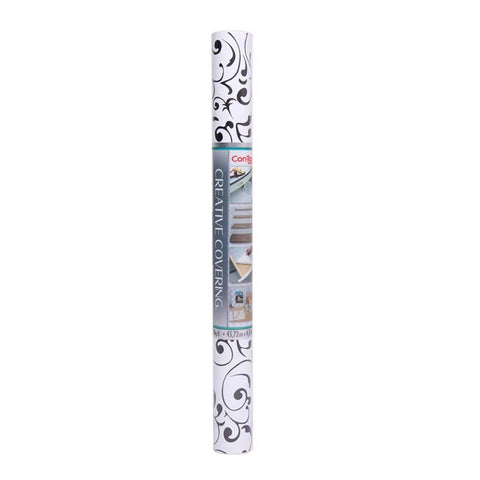 Con-Tact Creative Covering 16 ft. L X 18 in. W Virtu Black Self-Adhesive Shelf Liner (Pack of 6)