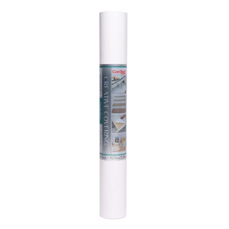 Con-Tact Creative Covering 50 ft. L X 18 in. W White Self-Adhesive Shelf Liner (Pack of 6)