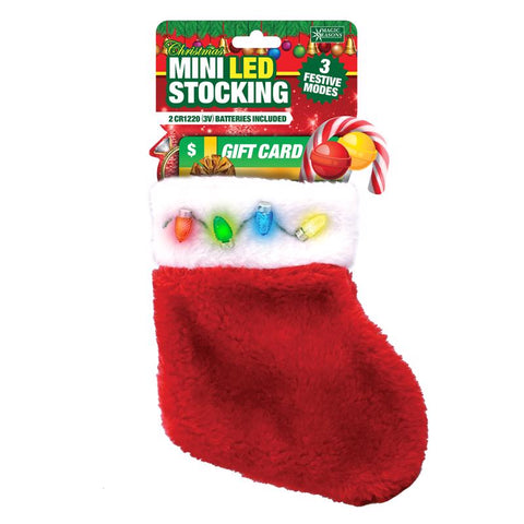 Magic Seasons Scorpion Master LED Multicolored Mini Gift Card Christmas Stocking 7 in. (Pack of 12)