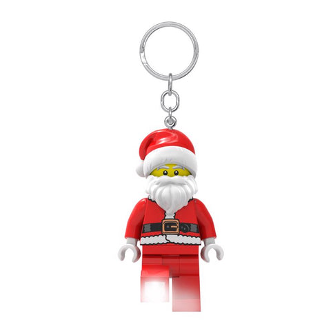 LEGO Minifigures Plastic Red/White Santa Keychain w/LED Light (Pack of 6)