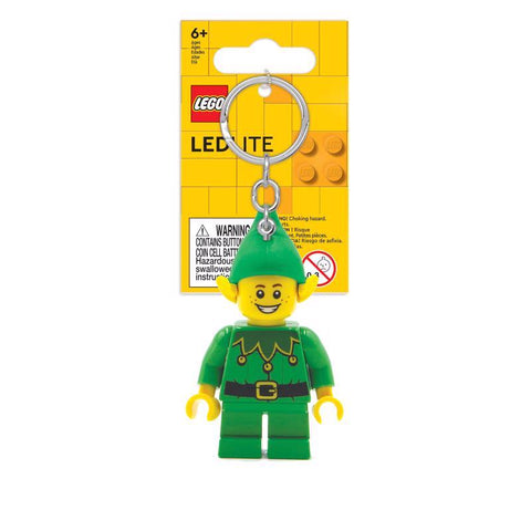 LEGO Minifigures Plastic Green/Yellow Elf Keychain w/LED Light (Pack of 6)
