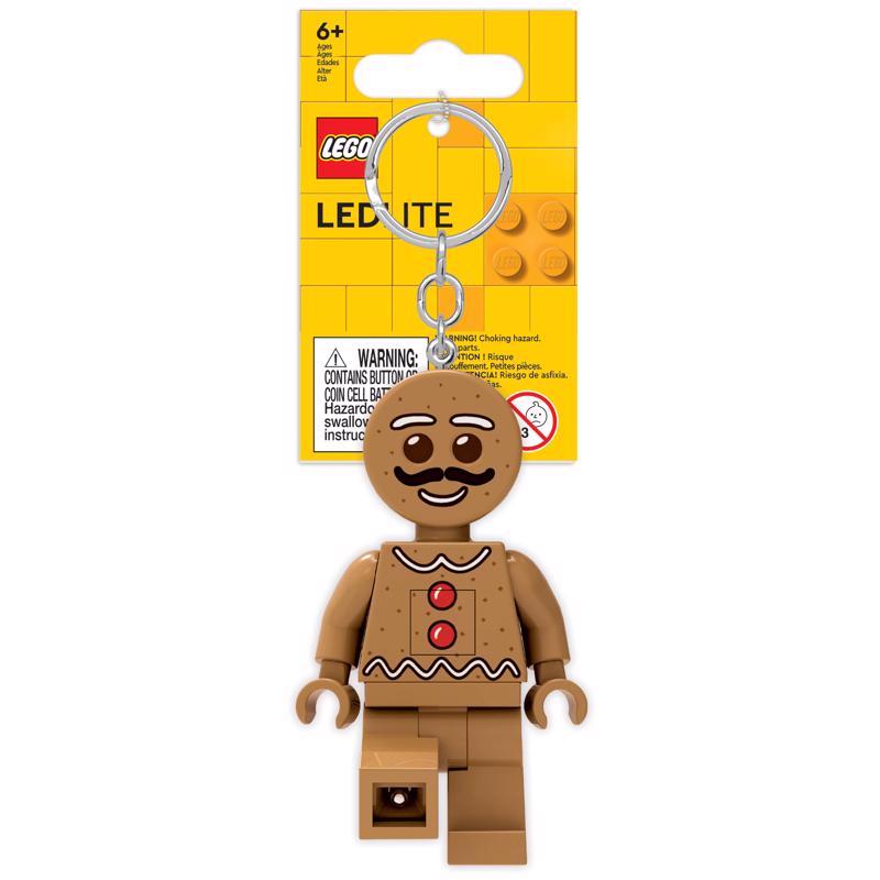LEGO Minifigures Plastic Brown Gingerbread Man Keychain w/LED Light (Pack of 6)