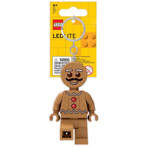 LEGO Minifigures Plastic Brown Gingerbread Man Keychain w/LED Light (Pack of 6)