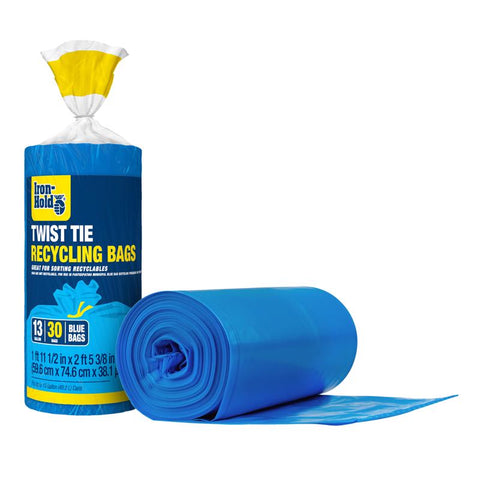 Iron-Hold 13 gal No Scent Recycling Bags Twist Tie 30 pk (Pack of 6)