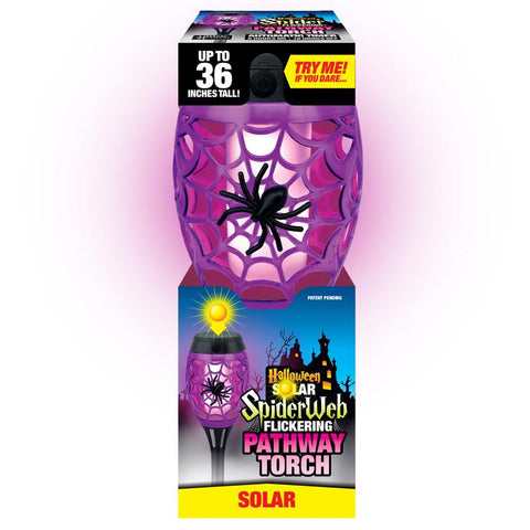Magic Seasons Halloween Spider Web Flicker Pathway Torch 1 pk (Pack of 12)