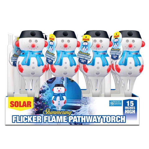 Shawshank LEDz Magic Seasons Shimmering Snowman Flicker Flame Pathway Light 1 pk (Pack of 12)