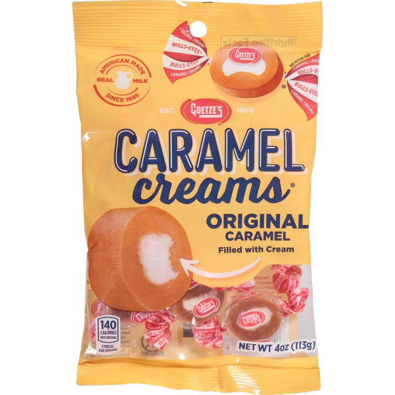 Goetze's Candy Caramel Creams Original Caramels 4 oz (Pack of 12)