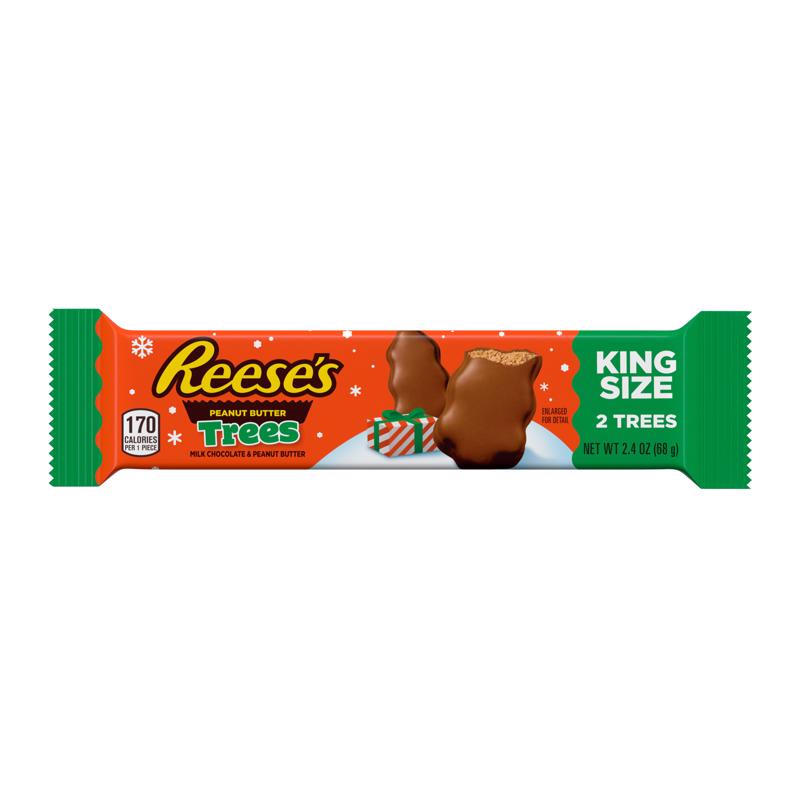 Dulces Reese's Trees de chocolate con leche y mantequilla de maní, 2.4 oz (Paquete de 24)