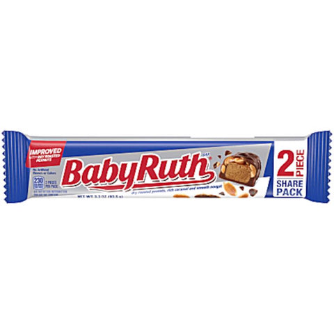 Baby Ruth Chocolate/Peanut Candy Bar 3.3 oz (Pack of 18)