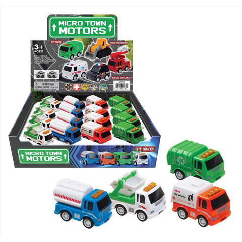 Playmaker Toys City Trucks Assorted (Pack of 16)