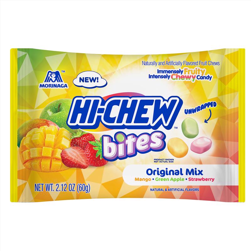 Hi-Chew Bites Green Apple/Mango/Strawberry Chewy Candy 2.12 oz (Pack of 12)