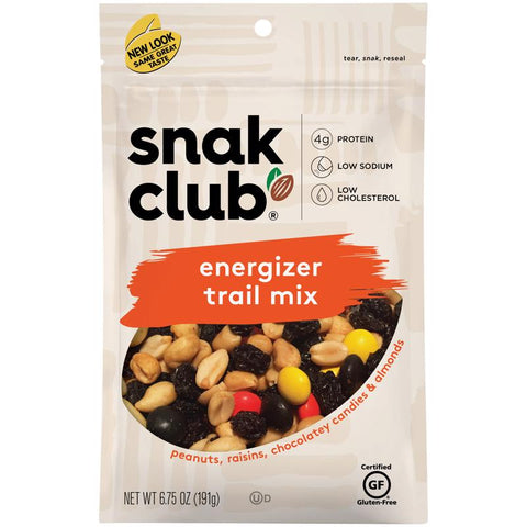 Snak Club Energizer Trail Mix 6.75 oz Bagged (Pack of 6)