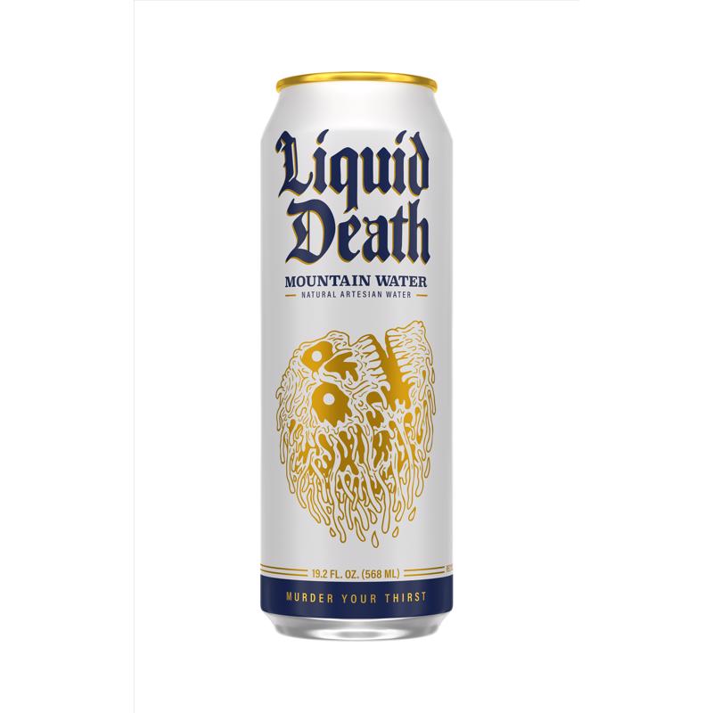 Liquid Death Mountain Water Spring Water 19.2 oz 1 pk (Pack of 12)