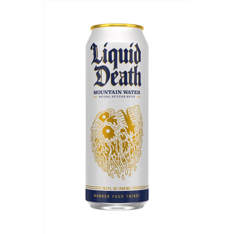 Liquid Death Mountain Water Spring Water 19.2 oz 1 pk (Pack of 12)