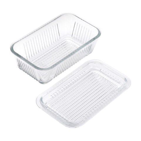 Lifetime Clear Glass Multi Function Butter Dish 1 pk (Pack of 4)