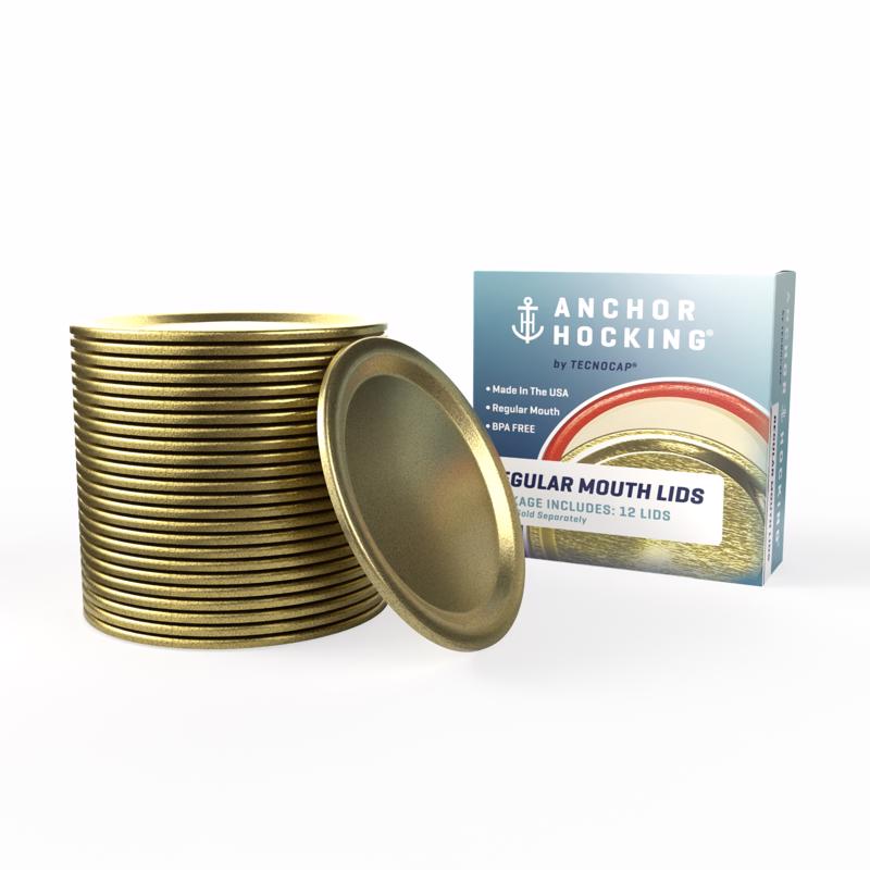Tecnocap Anchor Hocking Regular Mouth Canning Lid 12 pk (Pack of 24)