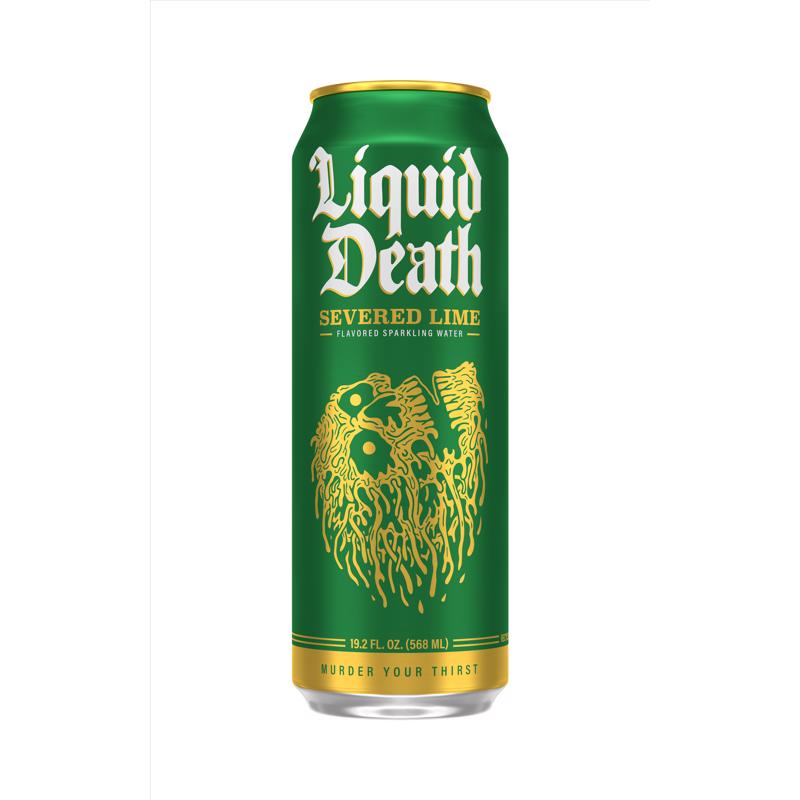 Liquid Death Severed Lime Lime Sparkling Natural Mineral Water 19.2 oz 1 pk (Pack of 12)