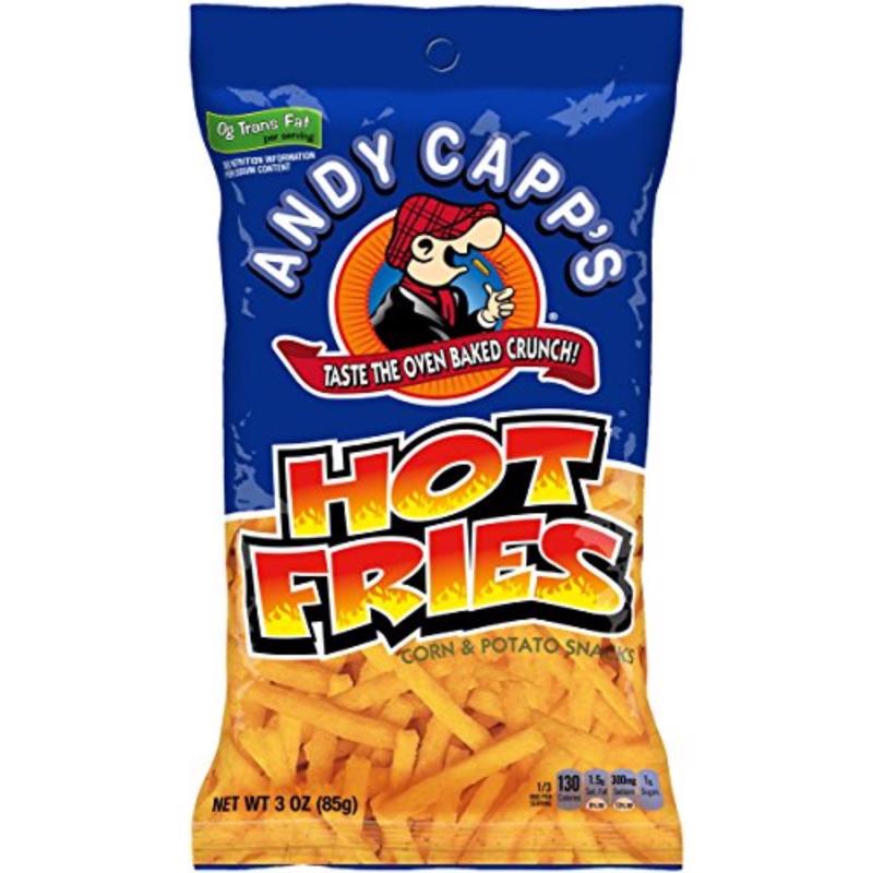 Andy Capp's Hot Fries Snack 3 oz Bagged (Pack of 12)