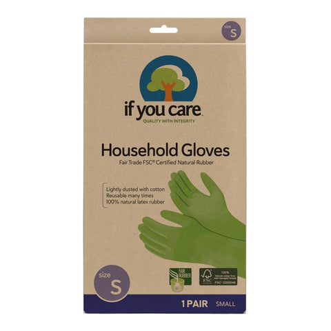 If You Care Green Rubber Small Latex Household Gloves (Pack of 12)