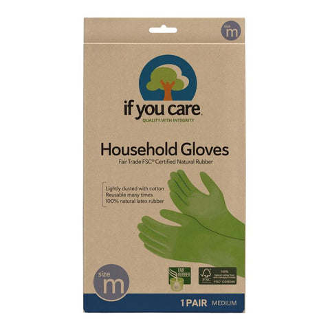 If You Care Green Rubber Medium Latex Household Gloves (Pack of 12)