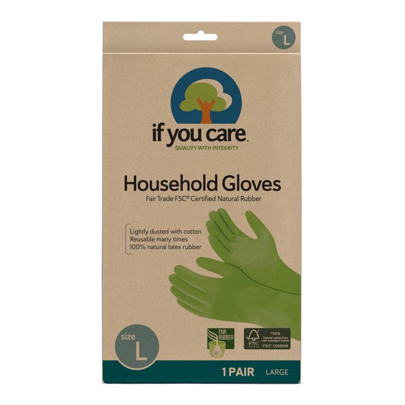 If You Care Green Rubber Large Latex Household Gloves (Pack of 12)