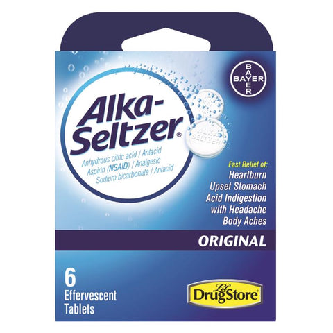 Alka Seltzer Original Antacid 6 ct 6 pc (Pack of 6)