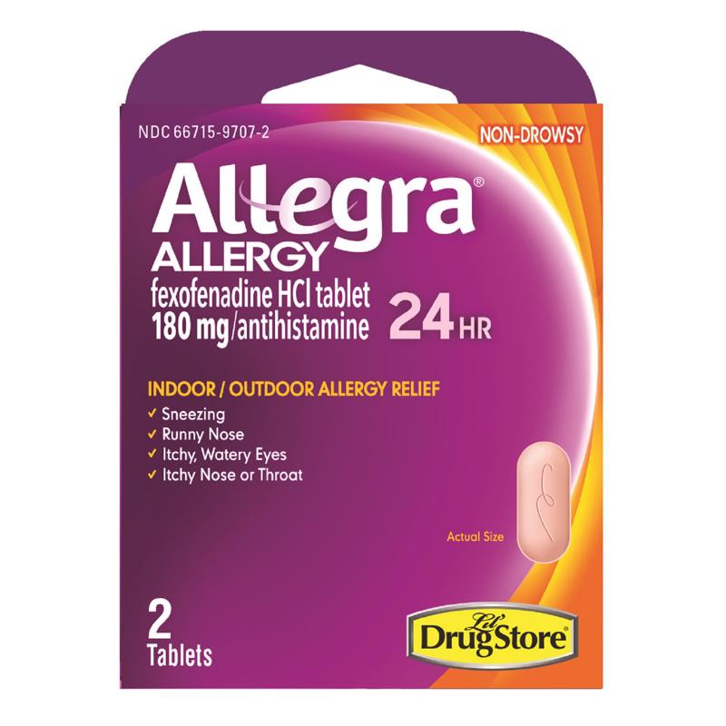 Allegra 180 mg Allergy Relief 2 pk (Pack of 6)