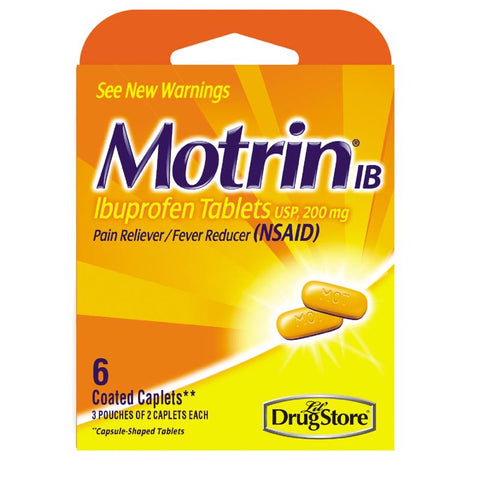 Motrin IB Pain Reliever/Fever Reducer 6 ct 1 pk (Pack of 6)