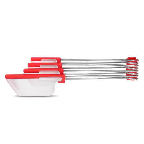 Dreamfarm Clear/Red Polypropylene/Stainless Steel Levoons