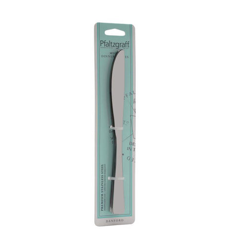 Pfaltzgraff Silver Stainless Steel Danford Dinner Knife Set 3 pc (Pack of 6)