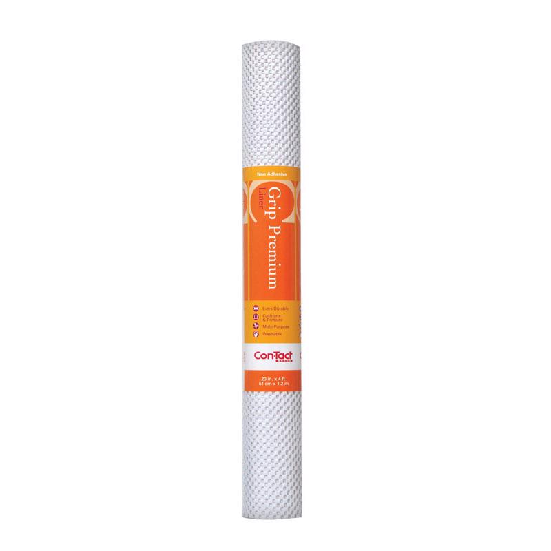 Con-Tact Grip Premium, protector de estantes blanco no adhesivo de 4 pies de largo x 20 pulgadas de ancho (paquete de 6)