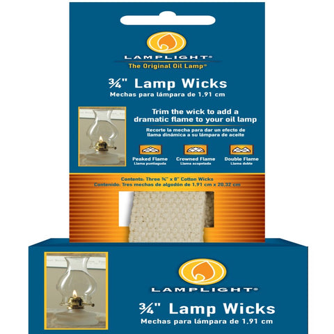 Lamplight Farms 3/4 in. X 8 in. L Flat Wick Shape Cotton Lamp Wick 3 pk (Pack of 12)
